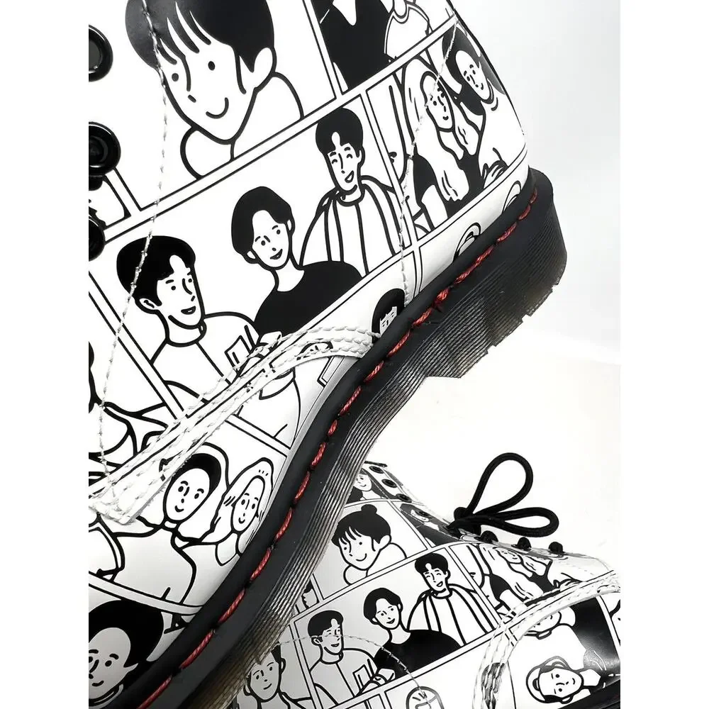 Doc DR. MARTENS 1460 For Pride Fuyuki Kanai Leather Boot Sz Mens 9 / Womens 10 - Picture 11 of 16